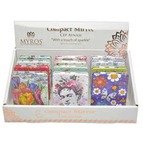 Flower Themed Custom Printed Rectangle Pocket Mirror - 2