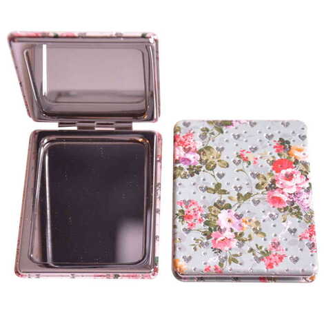 Flower Themed Custom Printed Rectangle Pocket Mirror - 4