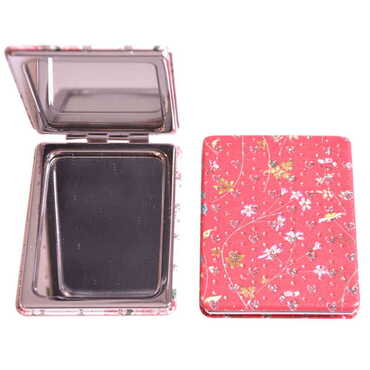 Flower Themed Custom Printed Rectangle Pocket Mirror - 10