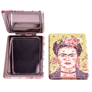 Flower Themed Custom Printed Rectangle Pocket Mirror - 13