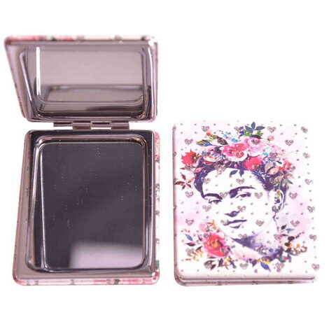 Flower Themed Custom Printed Rectangle Pocket Mirror - 14