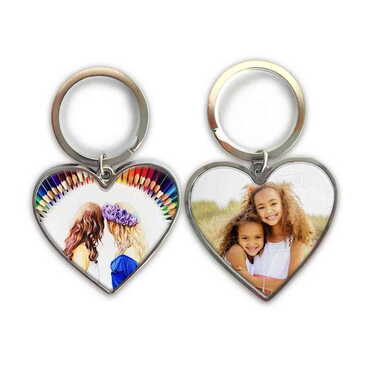 Friend Themed Metal Heart ShapedDouble Face Keychain 45x90 mm - 3