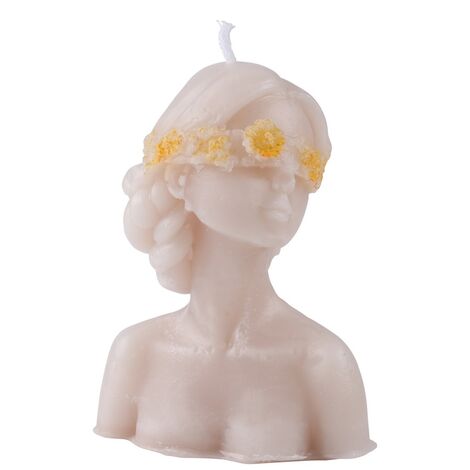 Girl With Flower Eyes Shaped Candle - 3