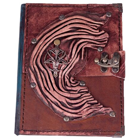 Goat Themed Medium Leather Notebook - 8