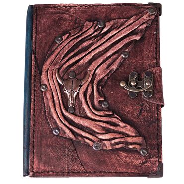 Goat Themed Medium Leather Notebook - 10