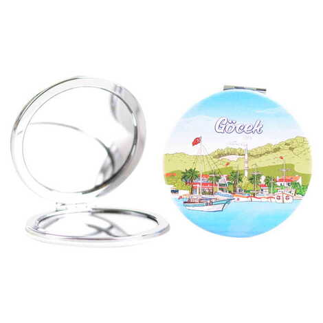 Gocek Themed Custom Printed Round Pocket Mirror - 4