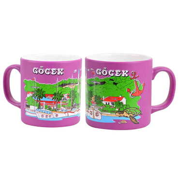 Gocek Themed Customised Serigraphy Printed Ceramic Mug 82x90 mm - 6