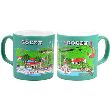 Gocek Themed Customised Serigraphy Printed Ceramic Mug 82x90 mm - 8