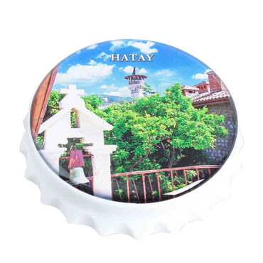 Toptan Hatay Temalı Myros Beyaz Kapak Açacak Magnet 63x15 mm - 3