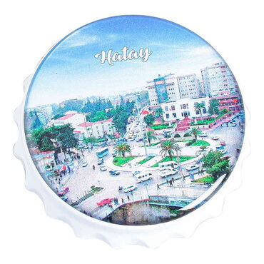 Toptan Hatay Temalı Myros Beyaz Kapak Açacak Magnet 63x15 mm - 4