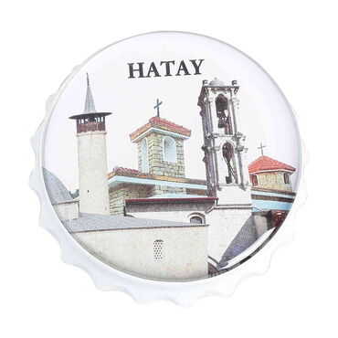 Toptan Hatay Temalı Myros Beyaz Kapak Açacak Magnet 63x15 mm - 5