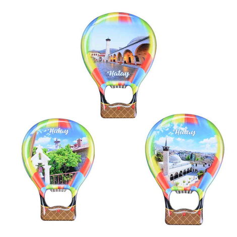 Toptan Hatay Temalı Myros Metal Balon Açacak Magnet T 102x73 mm - 3