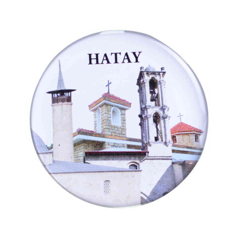 Toptan Hatay Temalı Myros Yuvarlak Magnet 67 mm - 6