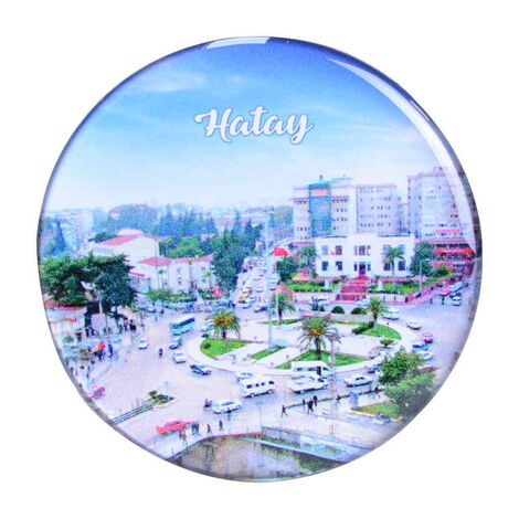 Toptan Hatay Temalı Myros Yuvarlak Magnet 67 mm - 8