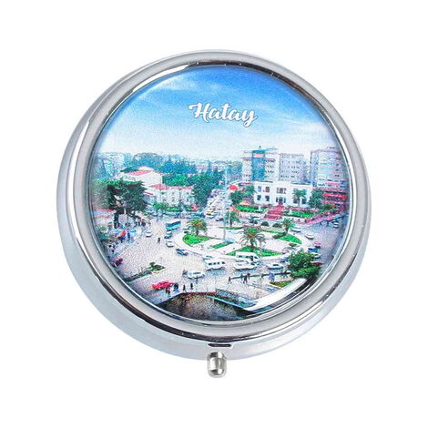 Hatay Themed Customised Metal Epoxy Travel Pocket Ashtray 50x15 mm - 4