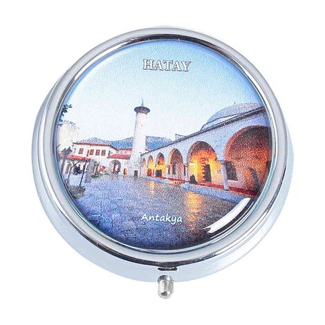 Hatay Themed Customised Metal Epoxy Travel Pocket Ashtray 50x15 mm - 7