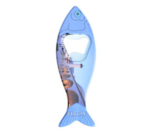 Hatay Themed Customised UV Printed Fish Shape Printed Plastic Base Bottle Opener 42x130 mm - 4