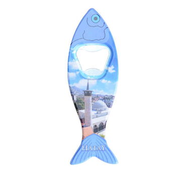 Hatay Themed Customised UV Printed Fish Shape Printed Plastic Base Bottle Opener 42x130 mm - 5