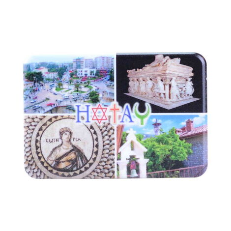 Hatay Themed Customised UV Printed Plastic Base Rectangle Fridge Magnet 80x50 mm - 5