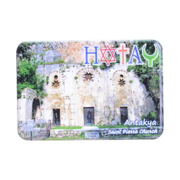 Hatay Themed Customised UV Printed Plastic Base Rectangle Fridge Magnet 80x50 mm - 6