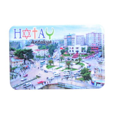 Hatay Themed Customised UV Printed Plastic Base Rectangle Fridge Magnet 80x50 mm - 7