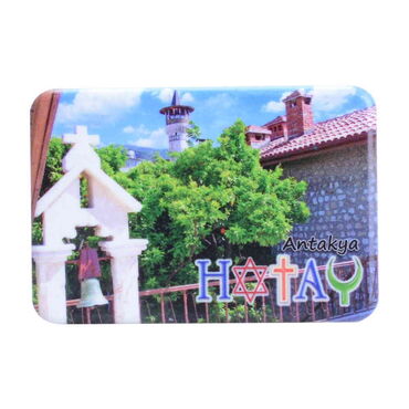 Hatay Themed Customised UV Printed Plastic Base Rectangle Fridge Magnet 80x50 mm - 8