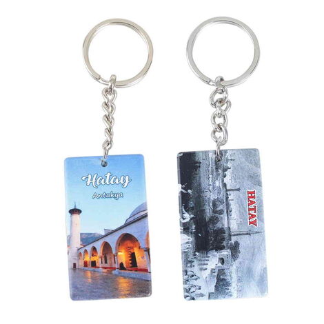 Hatay Themed Customised UV Printed Plastic Base Rectangle Keyring 31x106 mm - 2