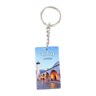 Hatay Themed Customised UV Printed Plastic Base Rectangle Keyring 31x106 mm - 4