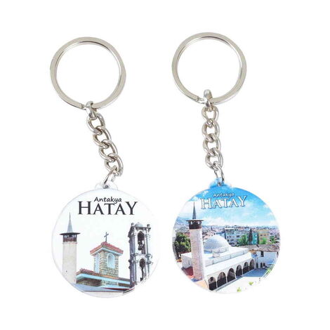 Hatay Themed Customised UV Printed Plastic Base Square Keyring 38x100 mm - 2