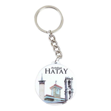 Hatay Themed Customised UV Printed Plastic Base Square Keyring 38x100 mm - 4