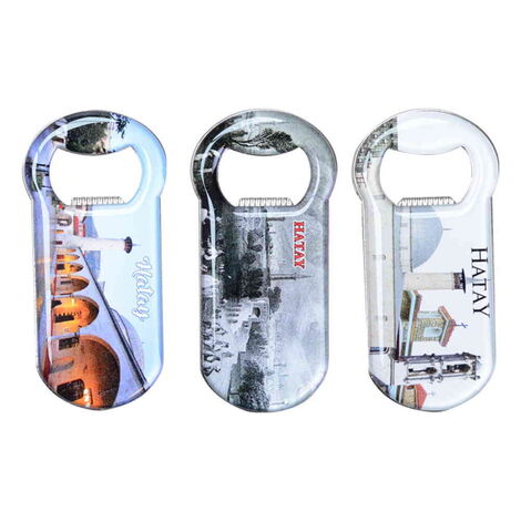 Hatay Themed Customizable Metal Magnetic Bottle Opener 90x45 mm - 3