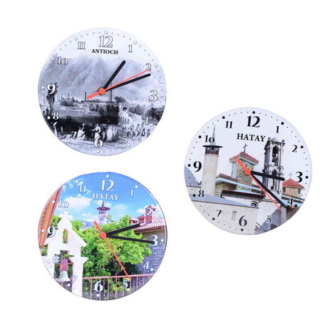 Hatay Themed Epoxy Wall Clock Home Decoration 20 Cm - 7