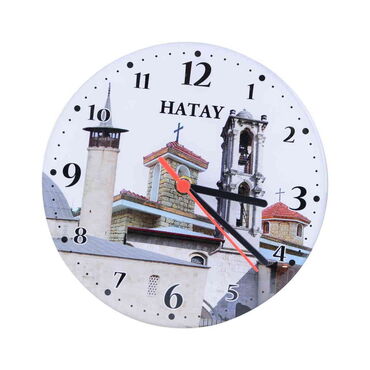 Hatay Themed Epoxy Wall Clock Home Decoration 20 Cm - 8