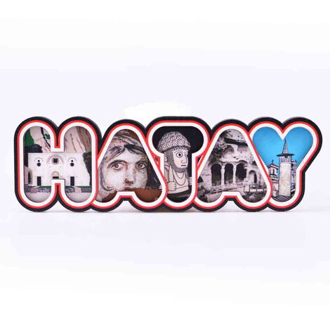 Hatay Themed Wooden Customised City Name Letter Souvenir Fridge Magnet - 3