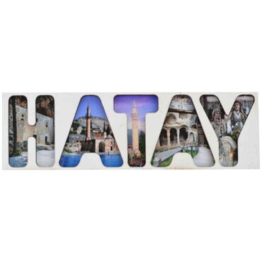 Hatay Themed Wooden Customised City Name Letter Souvenir Fridge Magnet - 5