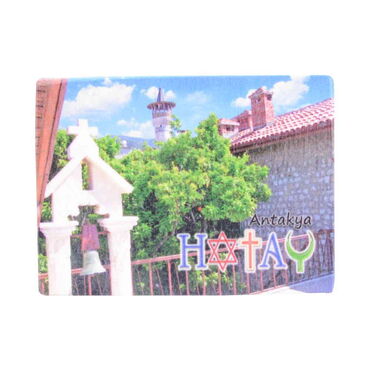 Hatay Themed Wooden Uv Printed Souvenir Fridge Magnet 93x68 mm - 5