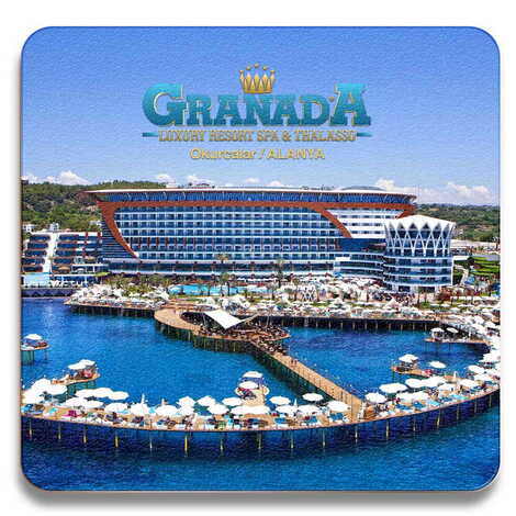 Hotel Themed Wooden Custom Printed Souvenir Coaster 100 mm - 4