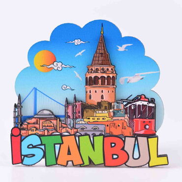 Toptan İstanbul Temalı 3d Resi̇mli̇ Ahşap Magnet - 15