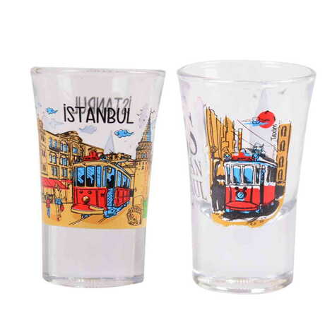 Toptan İstanbul Temalı Baskılı Shot Bardak 45x70 mm - 4