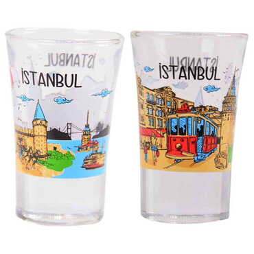 Toptan İstanbul Temalı Baskılı Shot Bardak 45x70 mm - 5