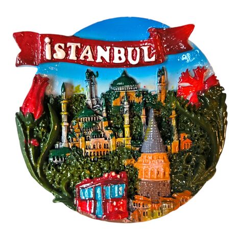 Toptan İstanbul Temalı Büyük Polyester Magnet - 4