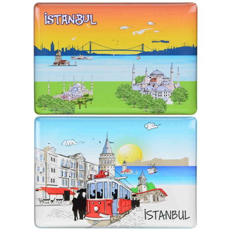 Toptan İstanbul Temalı Myros Dikdörtgen Magnet 80x55 cm - 2