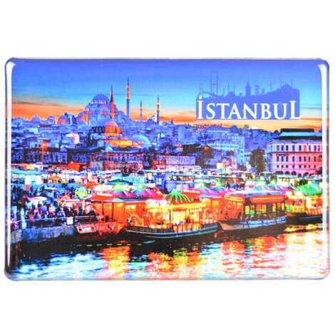 Toptan İstanbul Temalı Myros Dikdörtgen Magnet 95x65 mm - 5