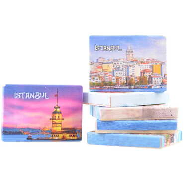 Toptan İstanbul Temalı Myros Kanvas Magnet 50x70 mm - 3