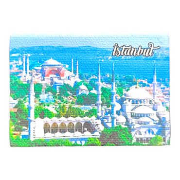 Toptan İstanbul Temalı Myros Kanvas Magnet 50x70 mm - 10