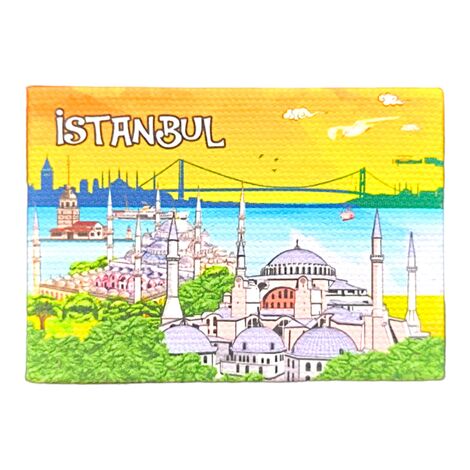 Toptan İstanbul Temalı Myros Kanvas Magnet 50x70 mm - 12