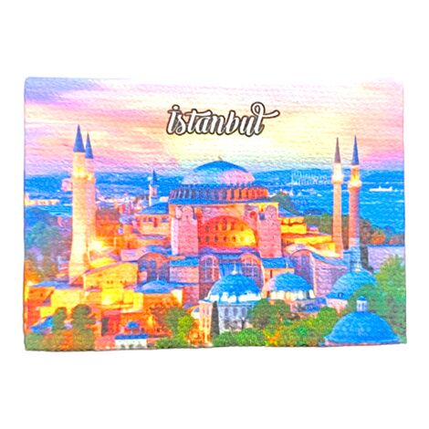 Toptan İstanbul Temalı Myros Kanvas Magnet 50x70 mm - 13