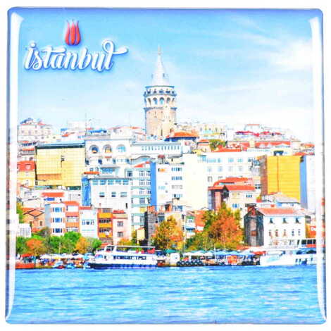 Toptan İstanbul Temalı Myros Kare Magnet 65x65 mm - 3