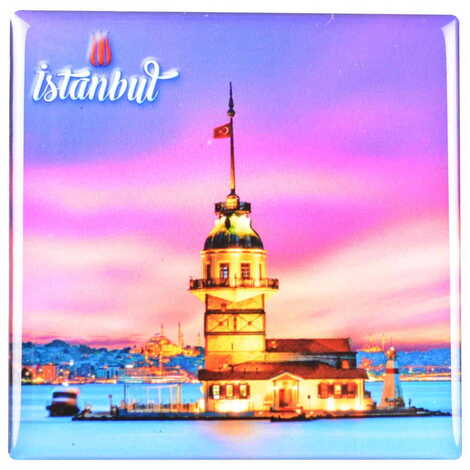 Toptan İstanbul Temalı Myros Kare Magnet 65x65 mm - 4