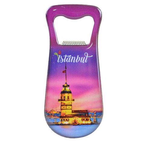 Toptan İstanbul Temalı Myros Metal Damla Açacak Magnet 95x42 mm - 10